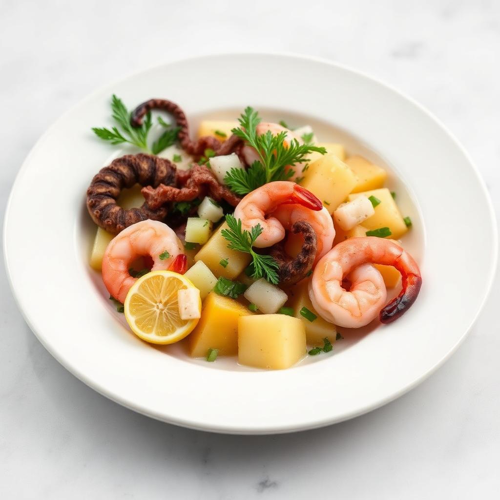 Insalata di polpo e gamberetti
